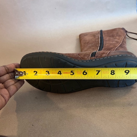 NWOB Born Women's Caladium Tall Lace Brown Leather Boots Flat Round Toe US 6.5 - Picture 10 of 10